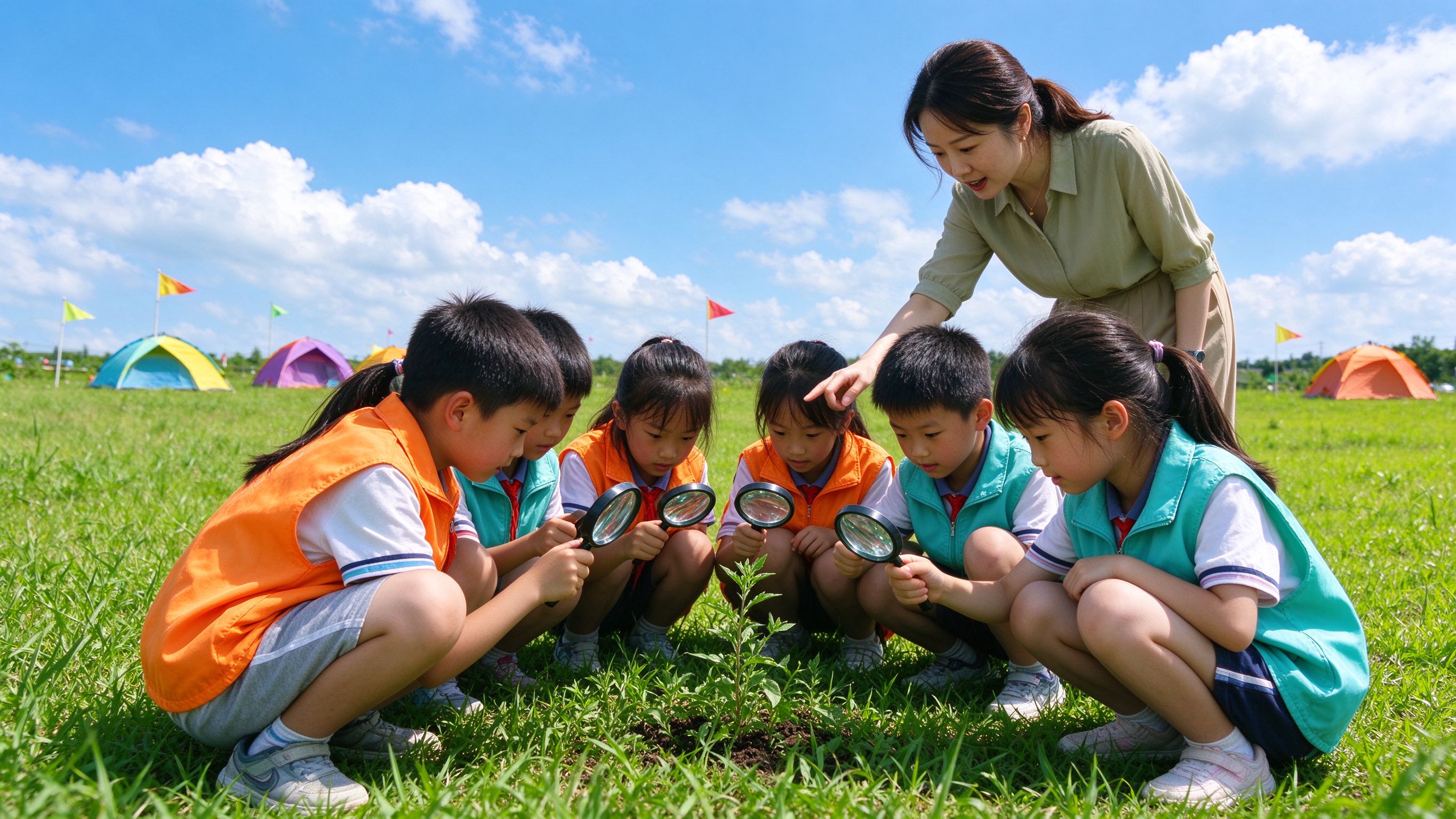 研学团户外课堂现场